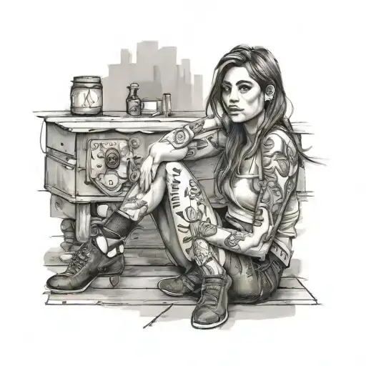 Leon Love Girl Sitting