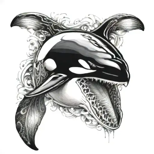 Orca And Snake Wrapped