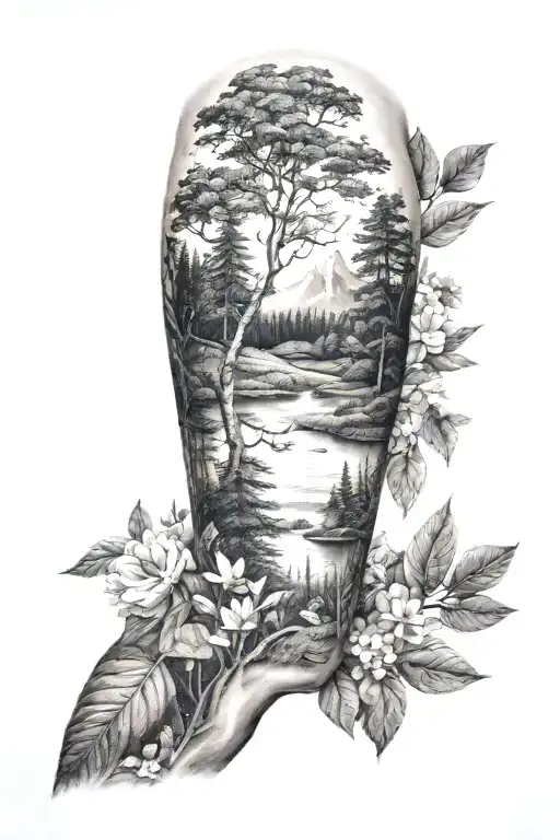 Nature Scenery Inspired Sleeve
