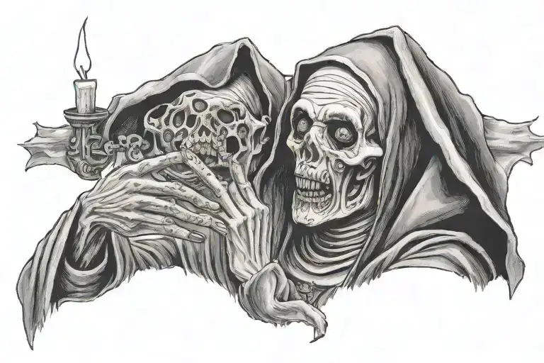 Undead Evil Nun Smoking