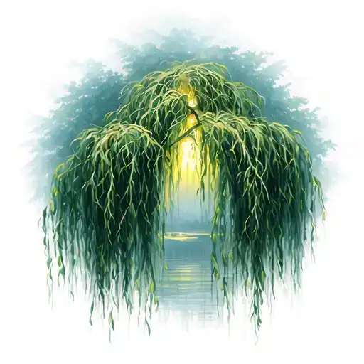 Weeping Willow Lighting Background