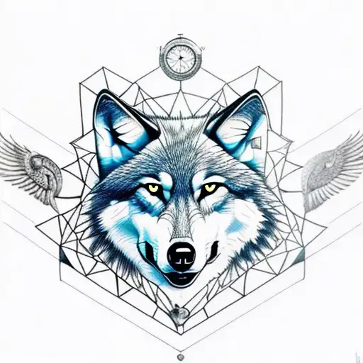 Wolf Merged With Compass