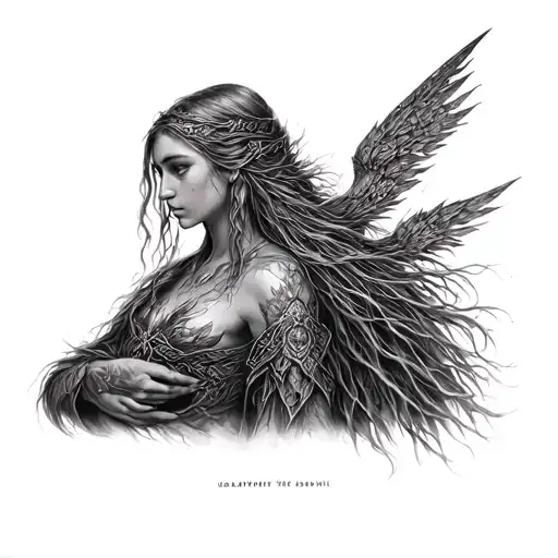 Freya Norse Goddes Growing Together Yggdrisil