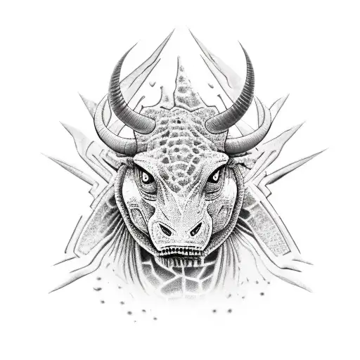 Reptile With Head Bull