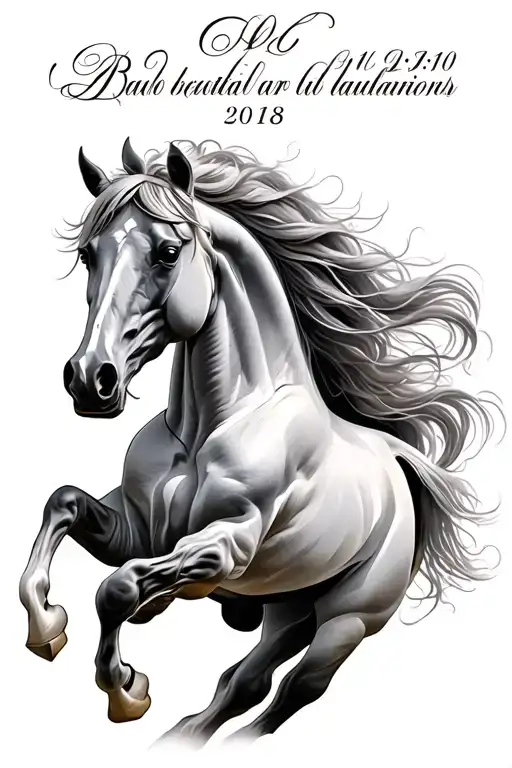 Prancing Horse With Date Of Birth