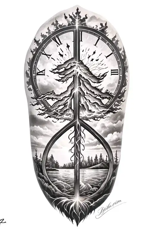 Peace And Lightining Storm And Time And Nature