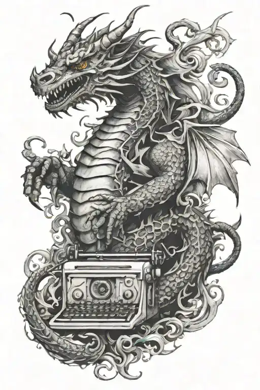 Dragon Typewriter Surrounded