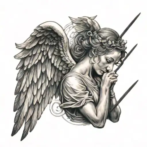 Female Angel Holding Healing Staff