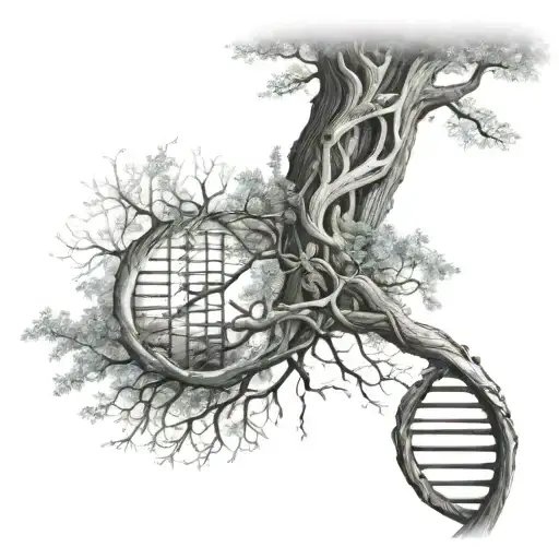 Tree With Dna Double Helix