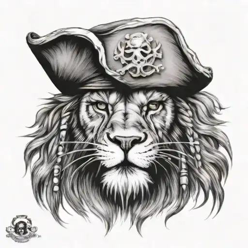 Pirate Lion With Eye Patch