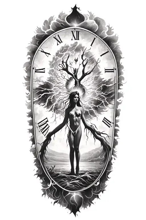 Freya And Lightining Storm And Time And Nature