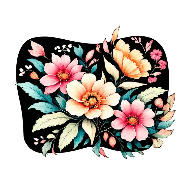 Fineline Patchwork Pretty Nature Floral Whimsical