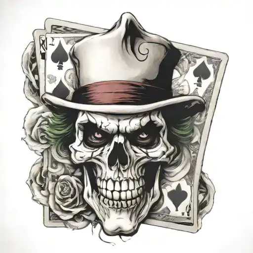 Joker Card Skull