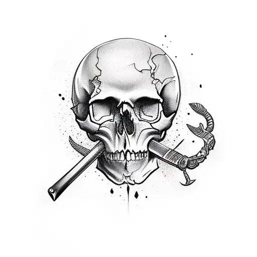 Skull With Weapon