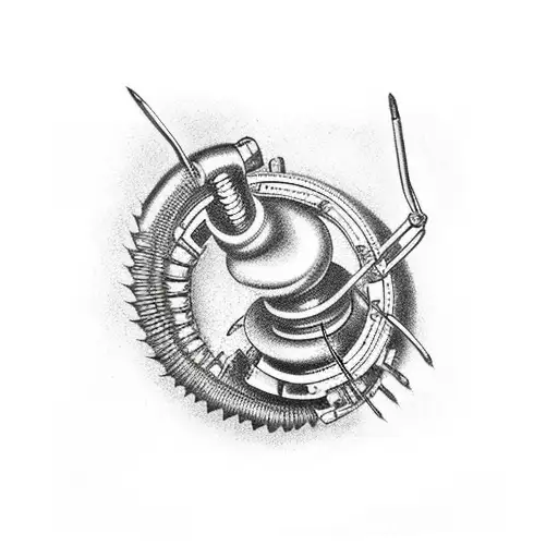 Motor Piston From Which A Scorpion Climbs Out