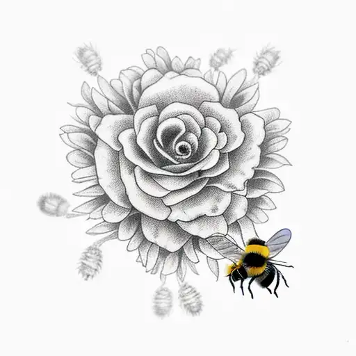 Book With Flowers And Bees