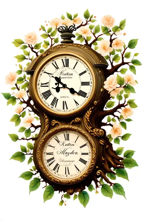 Clock W Kids Names Keaton Hayden In Family Tree