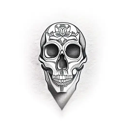 Skull With Japanis Mask