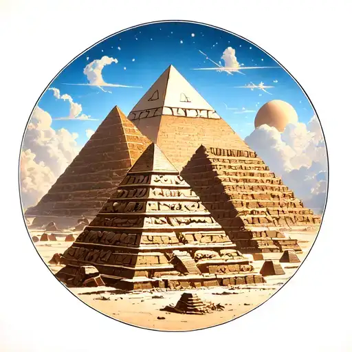 Pyramids Inside A Circle