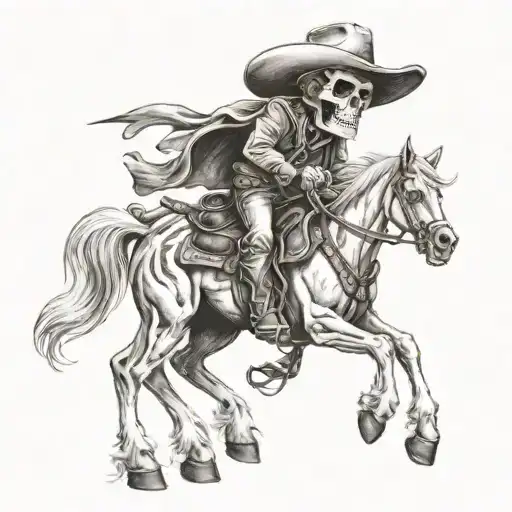 Western Cowboy Skekleton