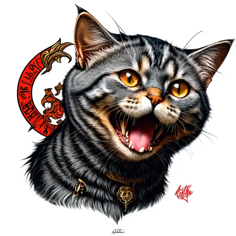 Funny Metalhead Cat
