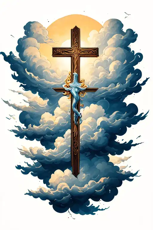 Clouds Floating And Cross