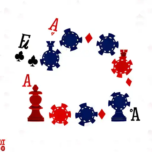 Chess Pieces And Poker Chips And Cards Forming The Shape