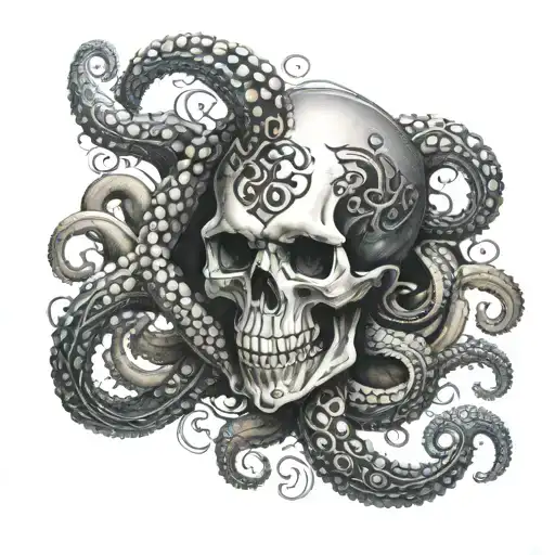Celtic Medical Skull Octopus