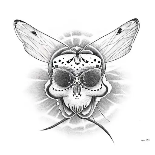 Moth Skull And Moon