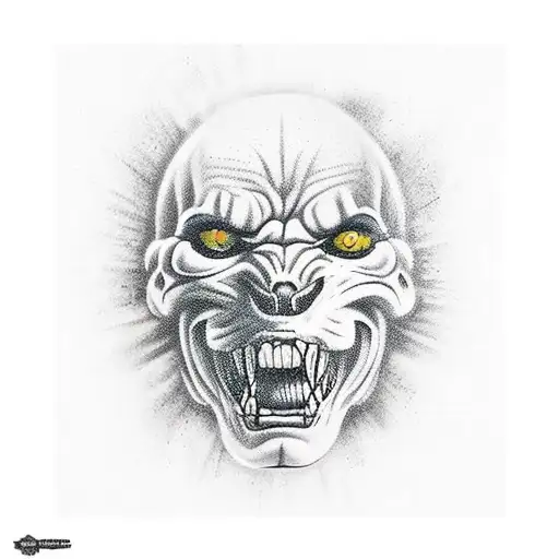 Gangster Face With Guns