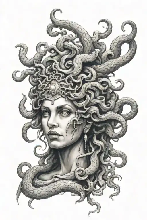 The Gorgon Medusa Face