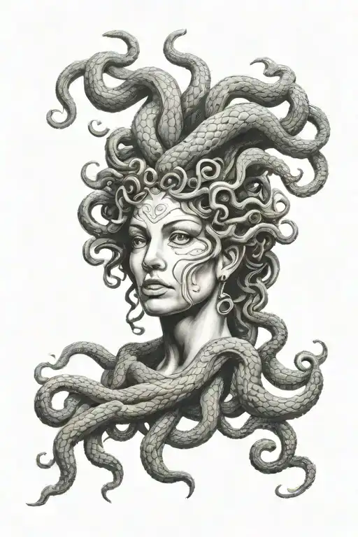 The Gorgon Medusa Face