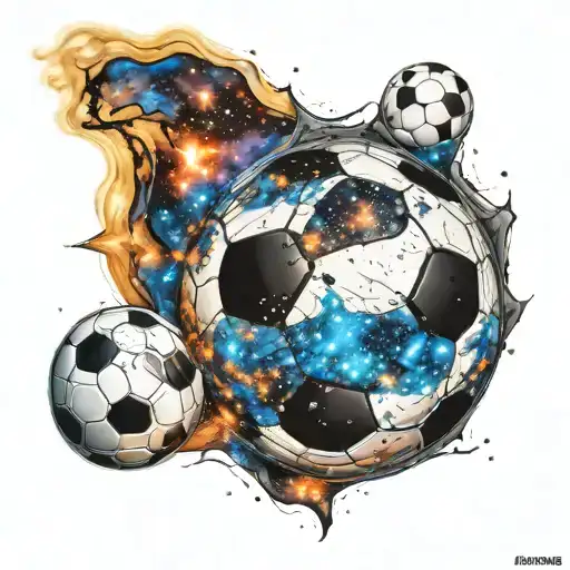 A Soccer Ball Morphing Into A Galaxy Filled With Stars