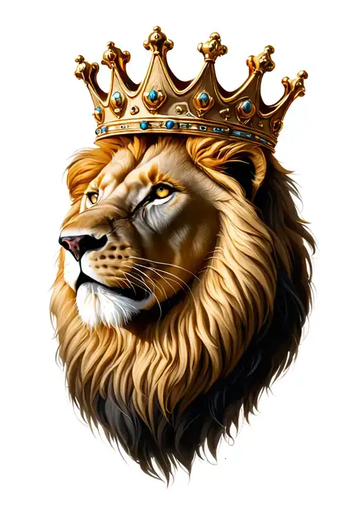 Lion Wearing A Crown