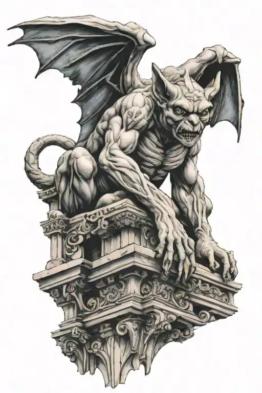 Gargoyle Gothic Architecture Sky Background