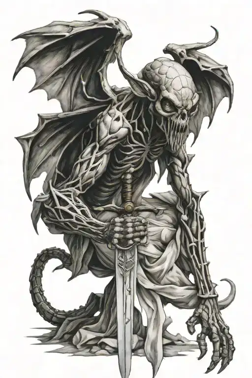 Arachangel With Sword In Hand In Ground