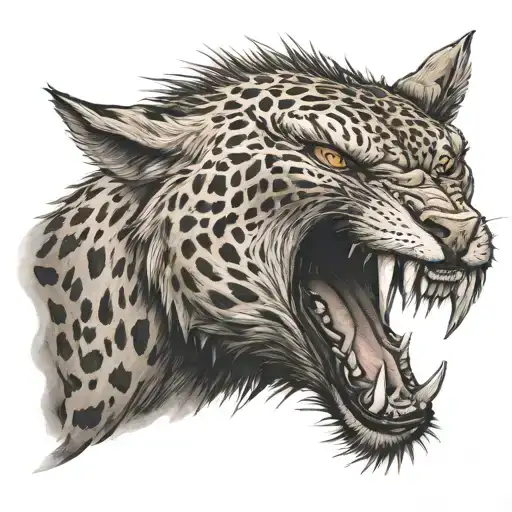 Angry Wild Animal From Front