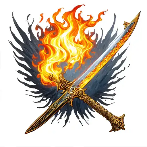Flaming Sword And Victory