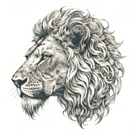 Lion With Smoke Forming The Shape