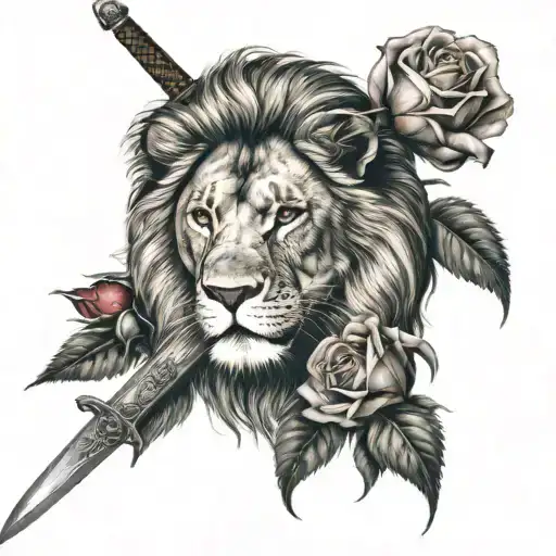 Lion Rose And Sword