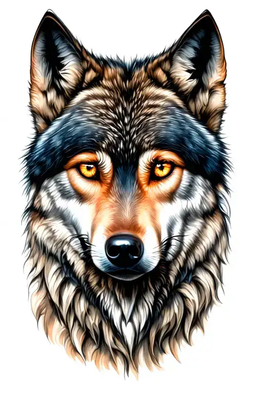 Wolf Eye With Human Eye