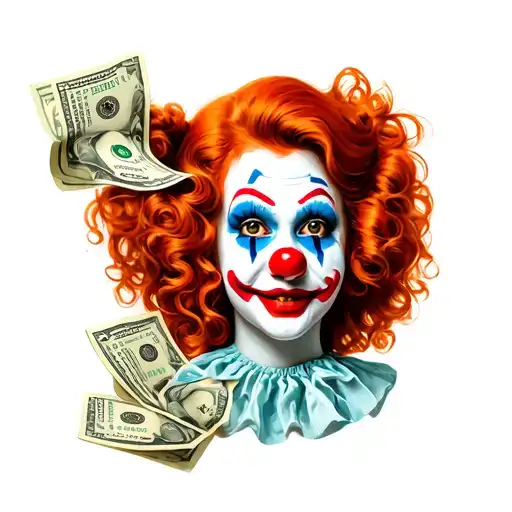 Clown Girl Money Drugs