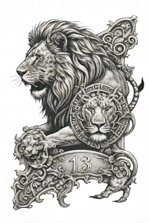 Lion And Number 13 In One Piece