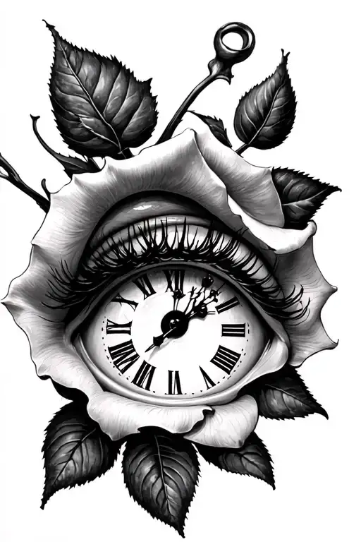 Rose And Clock Eye