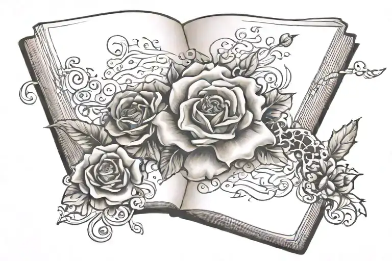 Note Book Open Blank Page