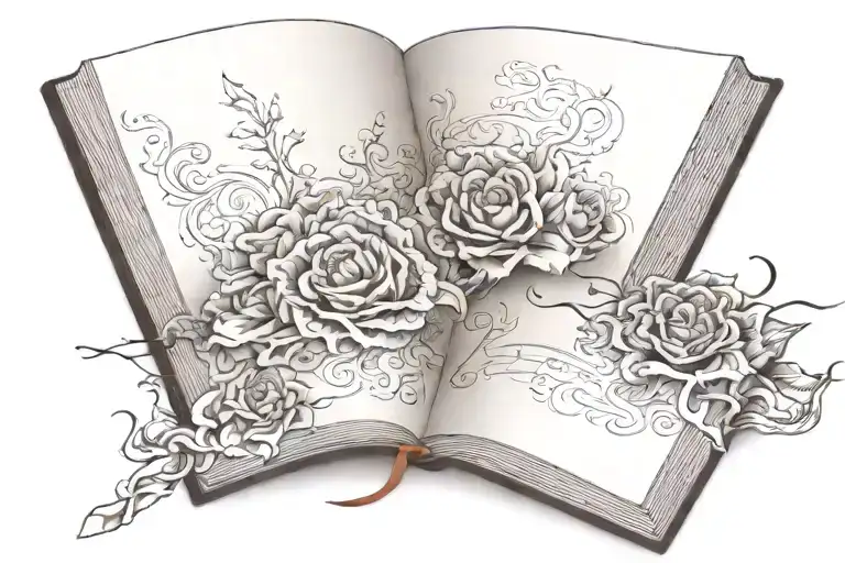 Note Book Open Blank Page