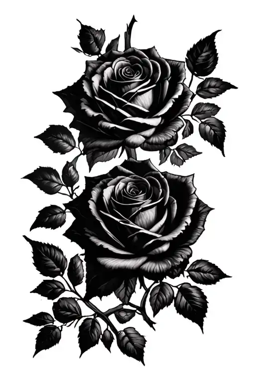 Black Roses Warrior Surrounded