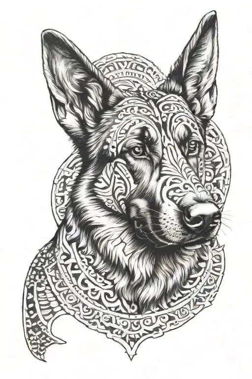 German Shepherd And Samoan Patterns