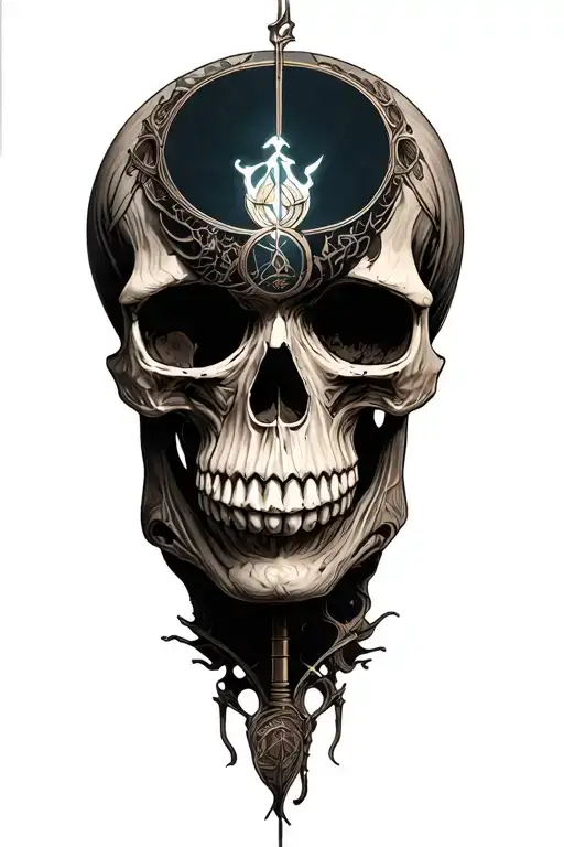 Skull Canccer Zodiac Sign