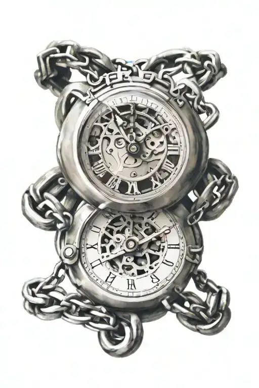 A Chain Bracelet Representing The Fear Of Passing Time